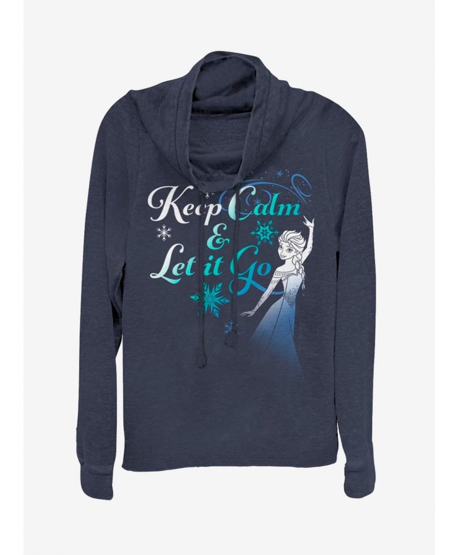 Limited-time Offer Disney Frozen Let It Go Cowl Neck Long-Sleeve Girls Top $12.57 Tops