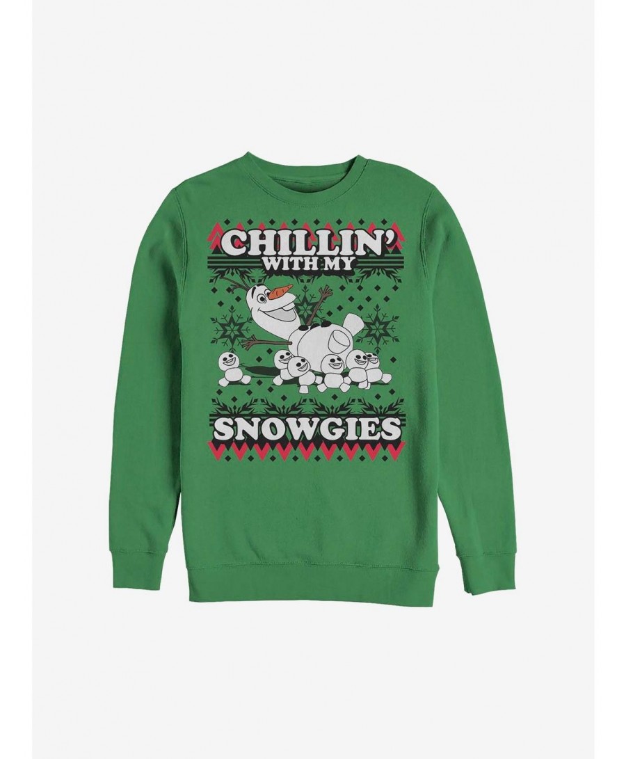 Seasonal Sale Disney Frozen Snowmie Chillin' Holiday Sweatshirt $8.86 Sweatshirts